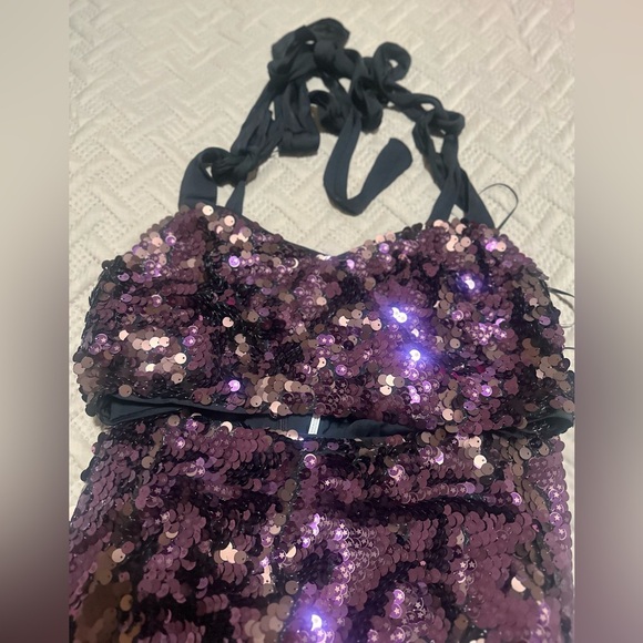 Free People Star Bright Sequin Two-Piece Crop Top & Midi
Skirt NWT Size 6. - Picture 5 of 12